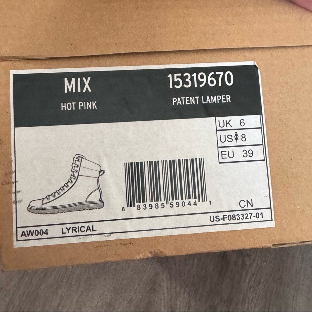 Dr. Martens Mix Patent Lamper Hot Pink Boots – Women’s US 8 / EU 39 - Picture 11 of 11